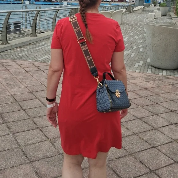 Karl Lagerfeld Red Women's Dress - Picture 8 of 12